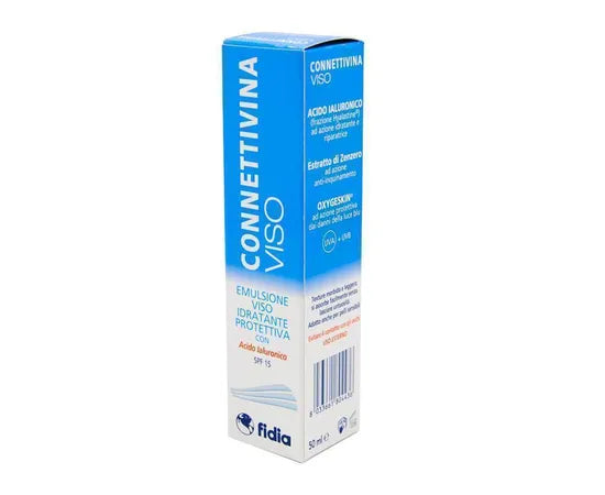 Connettivina Viso Emulsione Idratante Protettiva Con Acido Ialuronico Spf 15 50 Ml