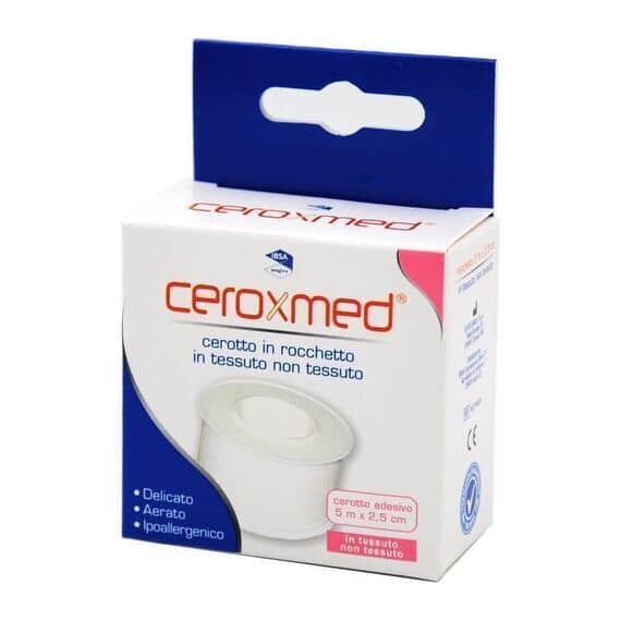 Cerotto Adesivo in Rocchetto Ceroxmed in Tessuto Non Tessutoaerato Ipoallergenico Bianco 500x2,5 Cm 1 Pezzo | Acquista Online su Farmaclick