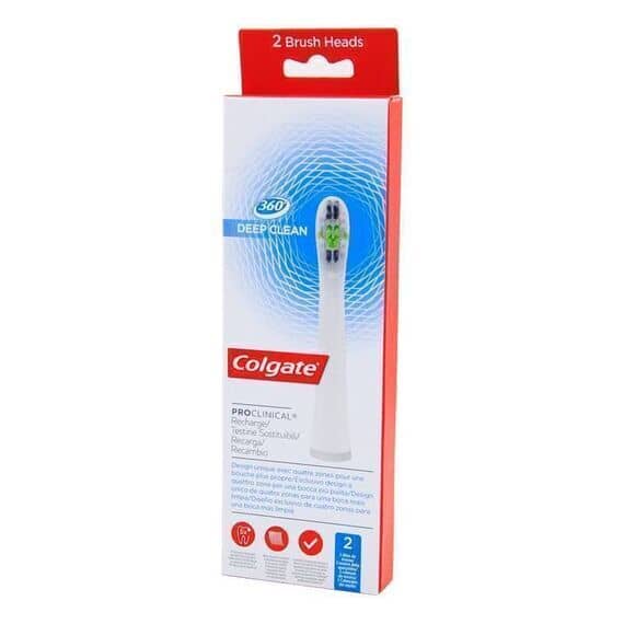 Colgate Testine di Ricambio per Spazzolino Elettrico a Batteria Proclinical 2 Testine | Acquista Online su Farmaclick