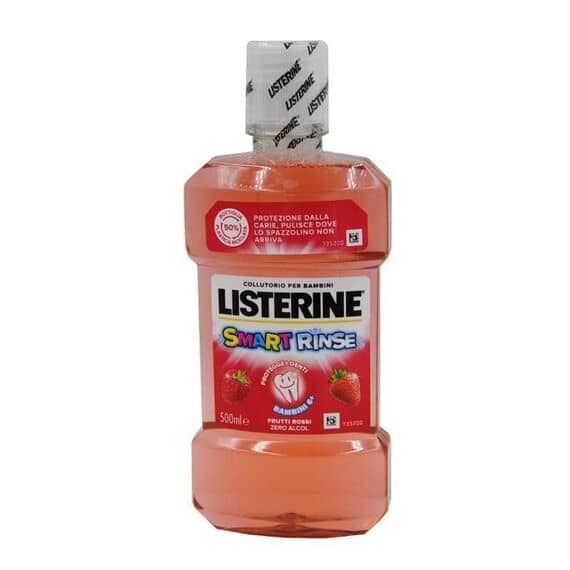 Listerine Smart Rinse Collutorio per Bambini 500 Ml Aroma Frutti Rossi | Acquista Online su Farmaclick