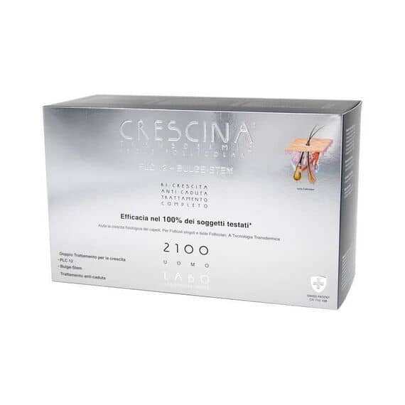 Labo Crescina Transdermic Isole Follicolari Plc 12 Bulge Stem 2100 Uomo Ricrescita e Anticaduta 14+14+12 Fiale | Acquista Online su Farmaclick
