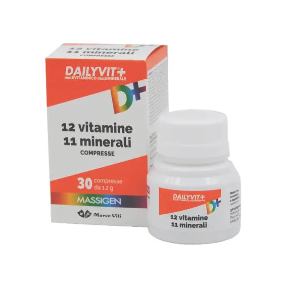 Dailyvit+ 12 Vitamine 11 Minerali Integratore Alimentare Multivitaminico 30 Compresse 1,2g | Acquista Online su Farmaclick