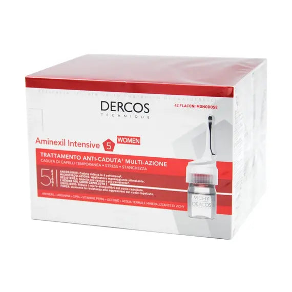 Vichy Dercos Aminexil Intensive 5 Trattamento Anti-caduta Donna 42 Flaconi | Acquista Online su Farmaclick