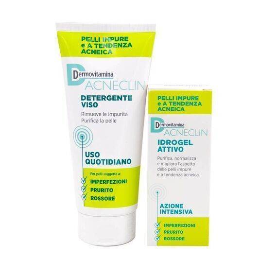 Dermovitamina Acneclin Detergente Viso 200ml + Acneclin Idrogel Attivo 40ml | Acquista Online su Farmaclick