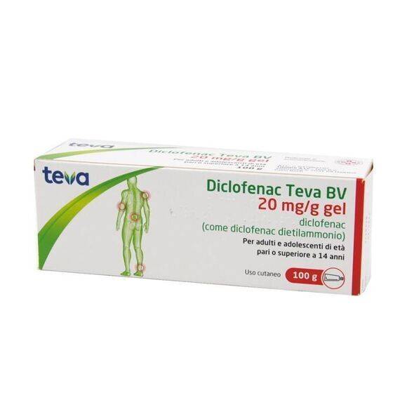 Diclofenac Teva Bv 20mg/g Gel 100g | Acquista Online su Farmaclick