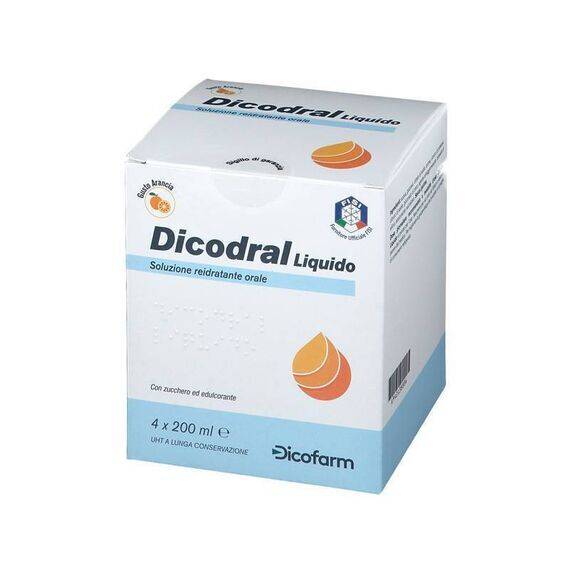 Dicodral Liquido Soluzione Reidratante Orale 4 X 200 Ml | Acquista Online su Farmaclick