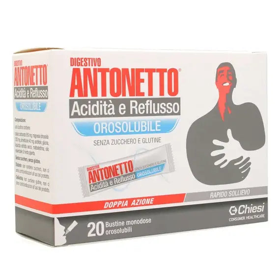 Digestivo Antonetto Aciditã e Reflusso Orosolubile 20 Bustine Monodose | Acquista Online su Farmaclick