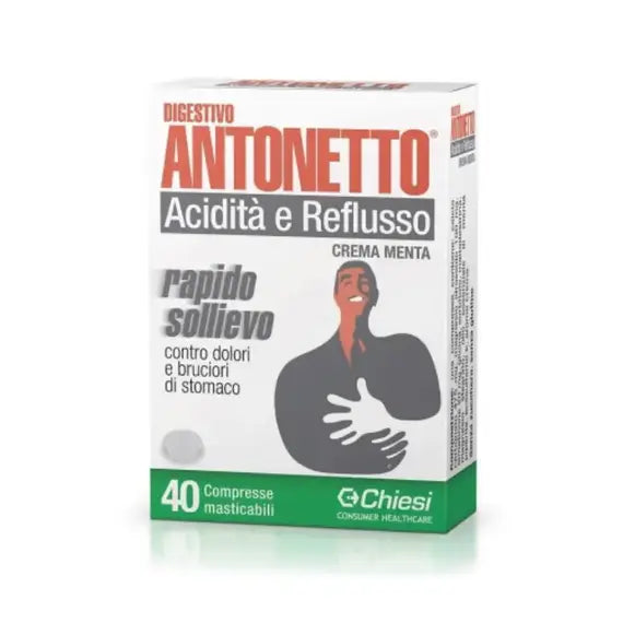 Digestivo Antonetto 40 Compresse Masticabili Gusto Menta | Acquista Online su Farmaclick