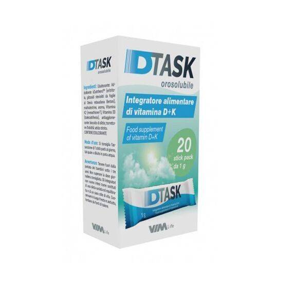 Dtask Integratore di Vitamine D e K 20 Stick | Acquista Online su Farmaclick