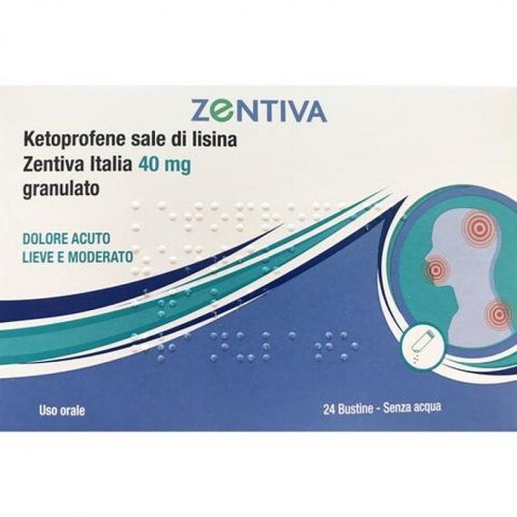 Zentiva Ketoprofene Sale di Lisina 40 Mg 24 Bustine | Acquista Online su Farmaclick