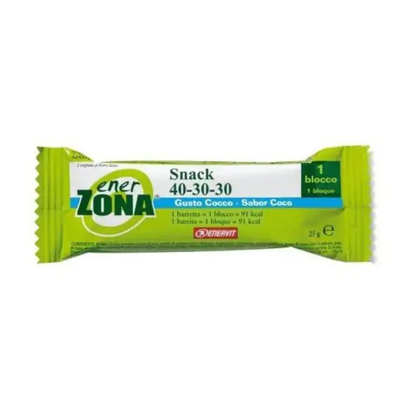 Enerzona Snack 40-30-30 Cocco Barretta Ricoperta di Cioccolato Al Latte 27 Grammi | Acquista Online su Farmaclick