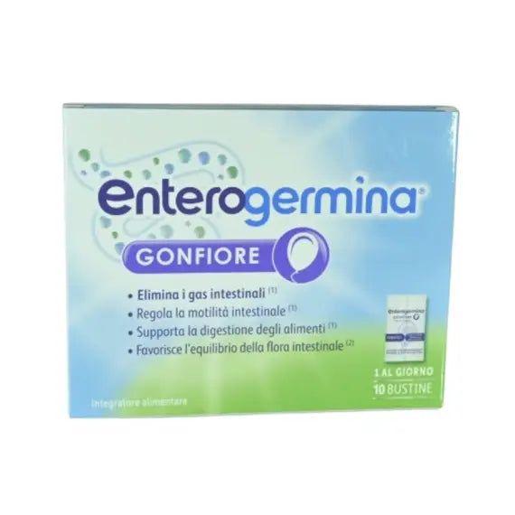 Enterogermina Gonfiore Tripla Azione Integratore per il Gonfiore Addominale 10 Bustine | Acquista Online su Farmaclick