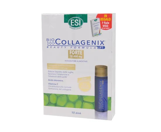 Esi Biocollagenix Forte 10 Drink + 7 Ampolle Trattamento Viso In Omaggio