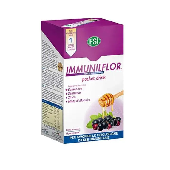 Esi Immunflor Integratore Alimentare Gusto Amarena 16 Pocket Drink | Acquista Online su Farmaclick