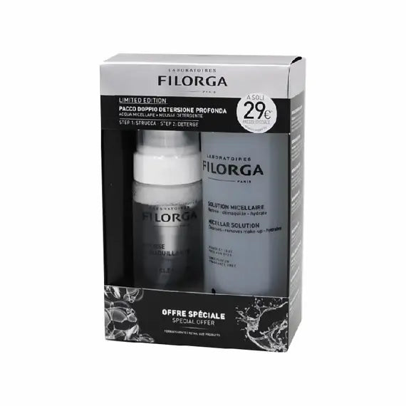 Filorga Confezione Doppia Soluzione Micellare e Mousse Struccante 400 Ml + 150 Ml | Acquista Online su Farmaclick