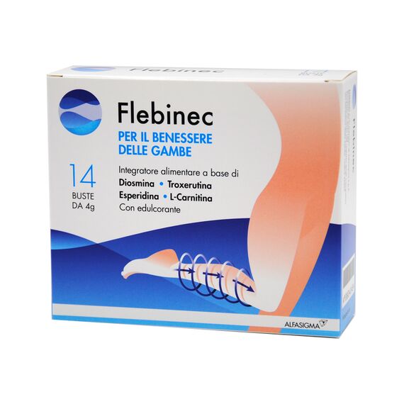 Flebinec Integratore per il Benessere delle Gambe 14 Bustine | Acquista Online su Farmaclick