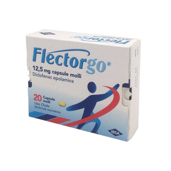 Flectorgo Medicinale Equivalente Diclofenac Epolamina 12.5mg 20 Capsule Molli | Acquista Online su Farmaclick