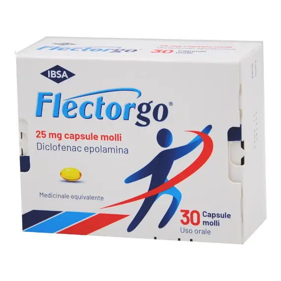 Flectorgo Medicinale Equivalente Diclofenac Epolamina 25mg 30 Capsule Molli | Acquista Online su Farmaclick