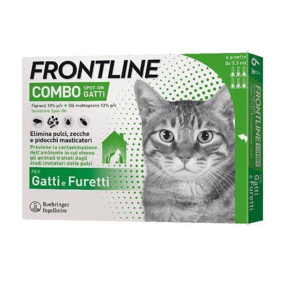 Frontline Combo Spot-on Gatti*soluz 6 Pipette 0,5 Ml 50 Mg +60 Mg Gatti e Furetti | Acquista Online su Farmaclick