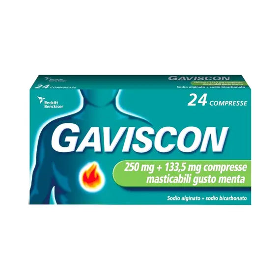 Gaviscon 24 Compresse Gusto Menta | Acquista Online su Farmaclick