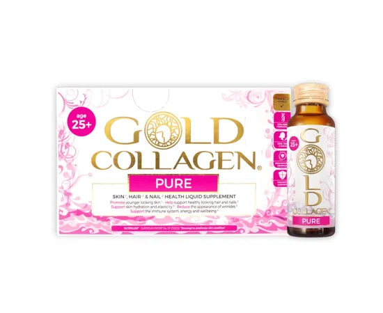 Gold Collagen Pure 25+ Flüssiges Nahrungsergänzungsmittel für Haar, Haut und Nägel 10 Fläschchen