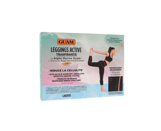 Guam Leggings Active Taglia Xs/S Colore Nero Con Banda Arancione