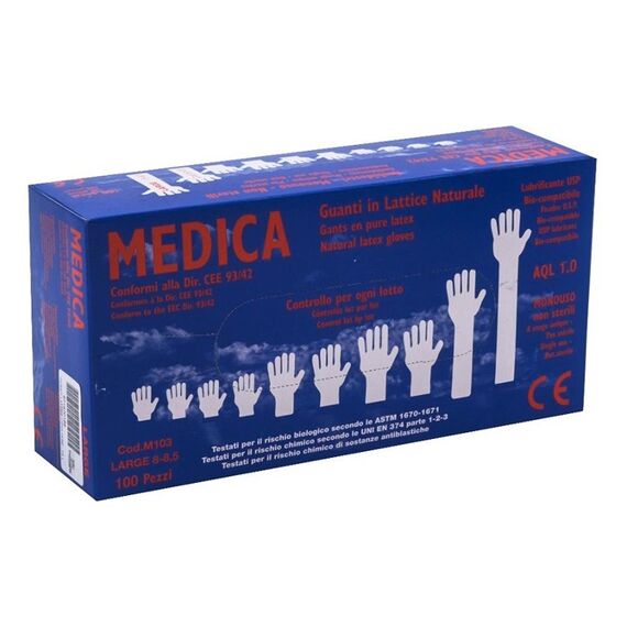 Guanti Lattice C/polv L 100pz | Acquista Online su Farmaclick