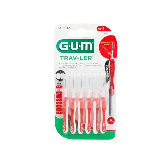 Gum Travler 0.8 Scovolino Interdentale 6pz | Acquista Online su Farmaclick