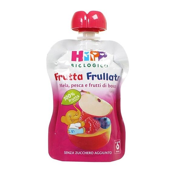 Hipp Bio Frutta Frullata Mela/pesca/frutti Rossi Bio | Acquista Online su Farmaclick