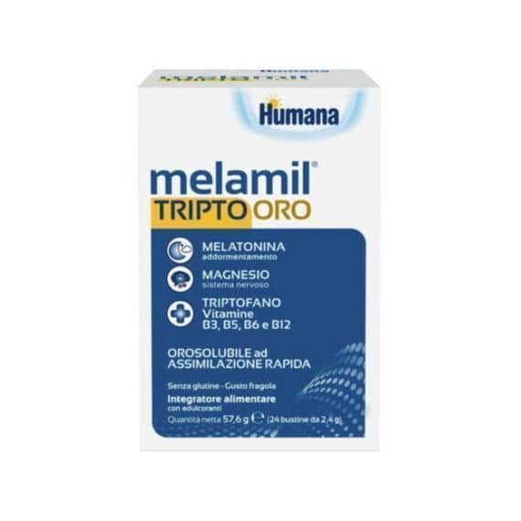 Humana Melamil Tripto Oro Integratore di Melatonina e Triptofano 24 Bustine | Acquista Online su Farmaclick