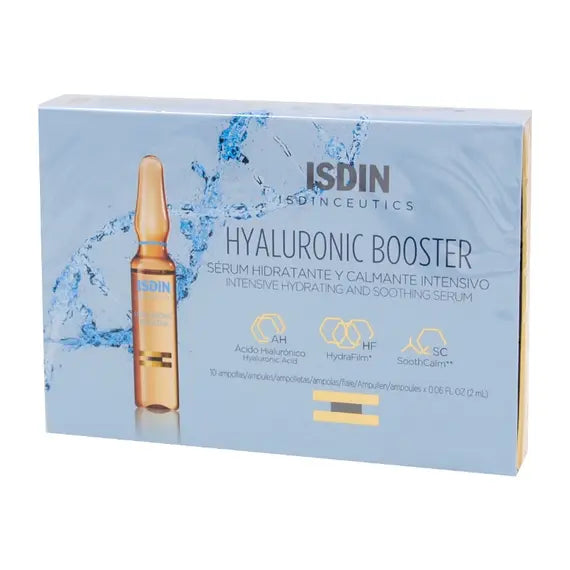 Isdin Isdinceutics Hyaluronic Booster Siero Idratante e Calmante Intenso 10 Fiale X 2 Ml | Acquista Online su Farmaclick