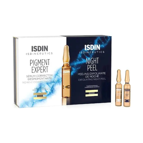 Isdin Isdinceutics Routine Giorno e Notte Pigment Expert e Night Peel 10+10 Fiale da 2 Ml | Acquista Online su Farmaclick