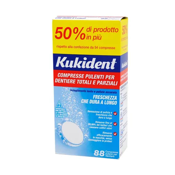 Kukident Compresse Pulenti per Dentiere 88 Pz | Acquista Online su Farmaclick