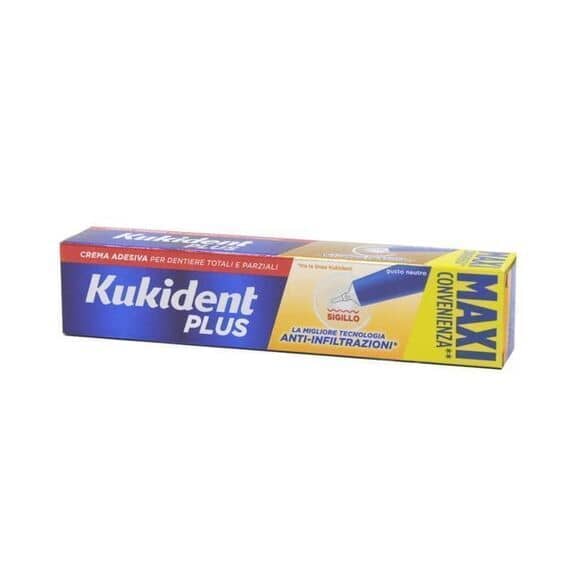 Kukident Plus Crema Adesiva Premium per Dentiera Gusto Neutro 57g | Acquista Online su Farmaclick