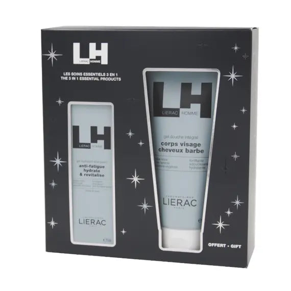Lierac Homme Cofanetto gli Essenziali 3 in 1 Gel Idratante Energizzante + Gel Doccia Multifunzione | Acquista Online su Farmaclick