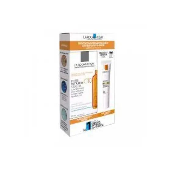 La Roche Posay Protocollo Illuminante Pure Vitamin C10 da 30 Ml + Anthelios Age Correct da 15 Ml in Omaggio | Acquista Online su Farmaclick