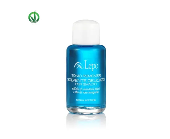 Lepo Tonic Remover Solvente Delicato Per Smalto All' Olio Di Mandorle Dolci E Olio Di Rosa Mosqueta 50 Ml
