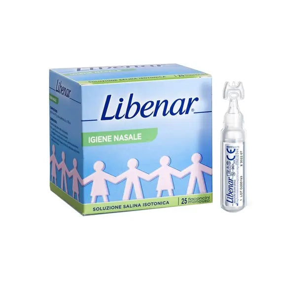 Soluzione Salina Isotonica 0,9% Libenar per Igiene Nasale 25flaconcini Monouso X 5 Ml | Acquista Online su Farmaclick