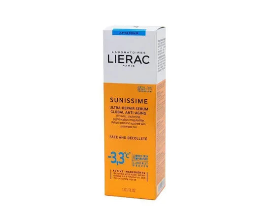 Lierac Sunissime After-Sun Serum Ultra-Reparierend Anti-Aging Global Gesicht und Dekolleté 30ml Cryo-Effekt