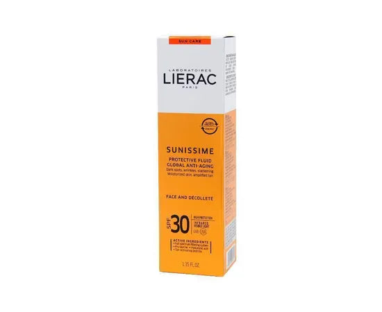 Lierac Sunissime Fluido Protettivo Energizzante Anti Età Globale Spf 30+ Viso E Decolletè 40Ml