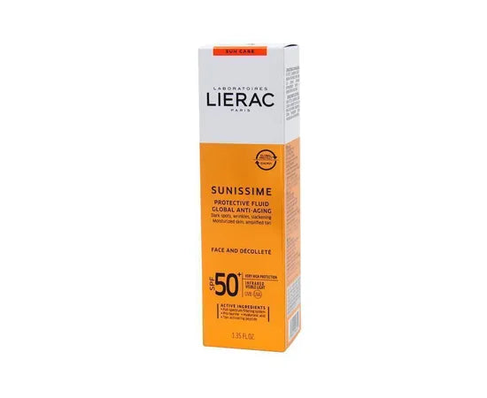 Lierac Sunissime Fluido Protettivo Energizzante Anti Età Globale Spf 50+ Viso E Decolletè 40Ml