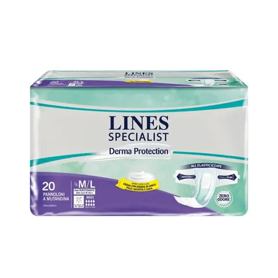 Lines Specialist Derma Protection Pannoloni a Mutandina Taglia M/l 20 Pezzi | Acquista Online su Farmaclick