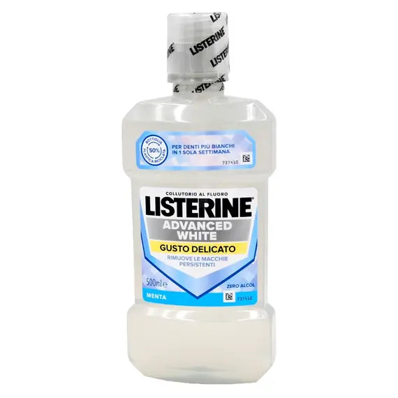 Listerine Advanced White Colluttorio Gusto Delicato 500 Ml | Acquista Online su Farmaclick