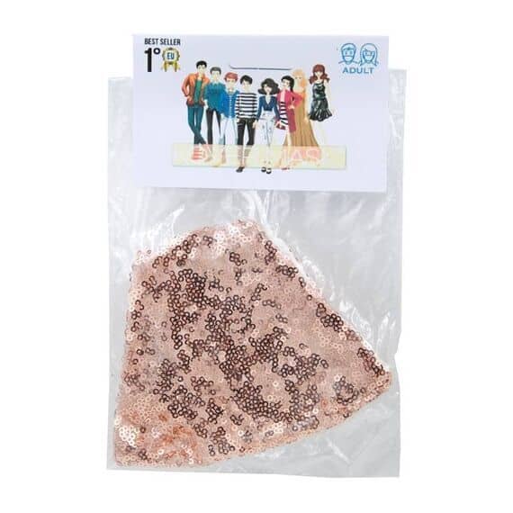 Mascherina Lavabile per Adulti con Paillettes Rosa 1 Pz | Acquista Online su Farmaclick