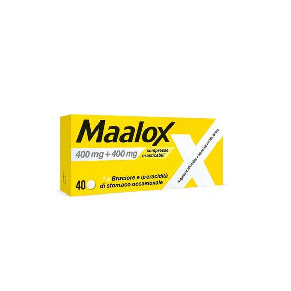 Maalox 400+400mg 40 Compresse Masticabili Contro Bruciore e Iperaciditã Dello Stomaco | Acquista Online su Farmaclick