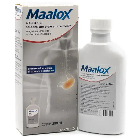 Maalox Sospensione Orale 4 % + 3,5 % Aroma Menta 200 Ml | Acquista Online su Farmaclick
