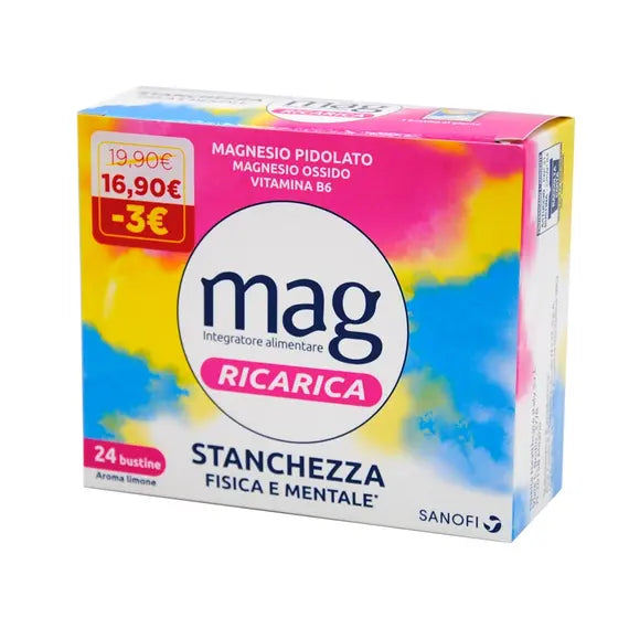 Mag Ricarica Stanchezza Fisica e Mentale 24 Bustine | Acquista Online su Farmaclick