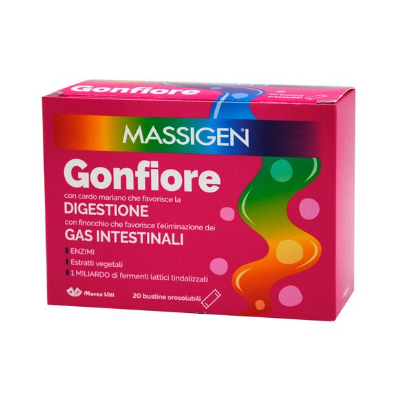 Massigen Gonfiore Integratore Alimentare per la Digestione 20 Stick | Acquista Online su Farmaclick