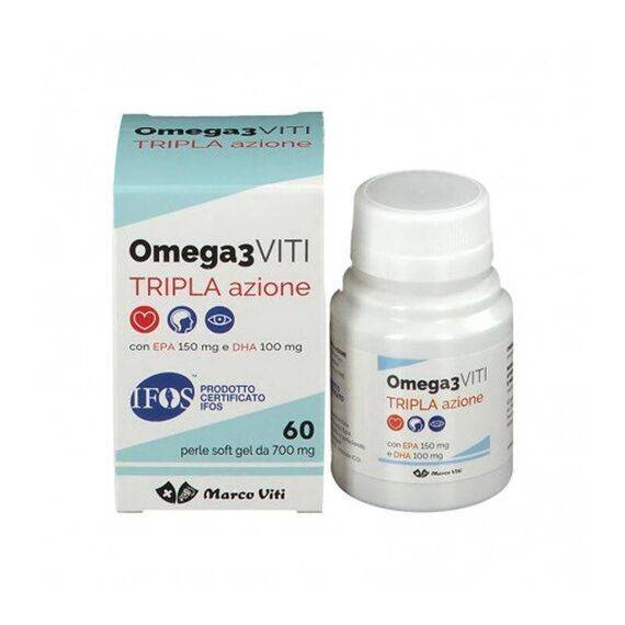 Massigen Omega 3 Viti Tripla Azione Integratore Alimentare per le Funzioni Cardiache e Cerebrali 60 Perle | Acquista Online su Farmaclick