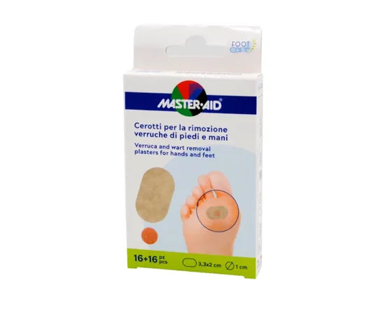 Master Aid Cerotti Per La Rimozione Verruche Di Piedi E Mani 16+16 Pz